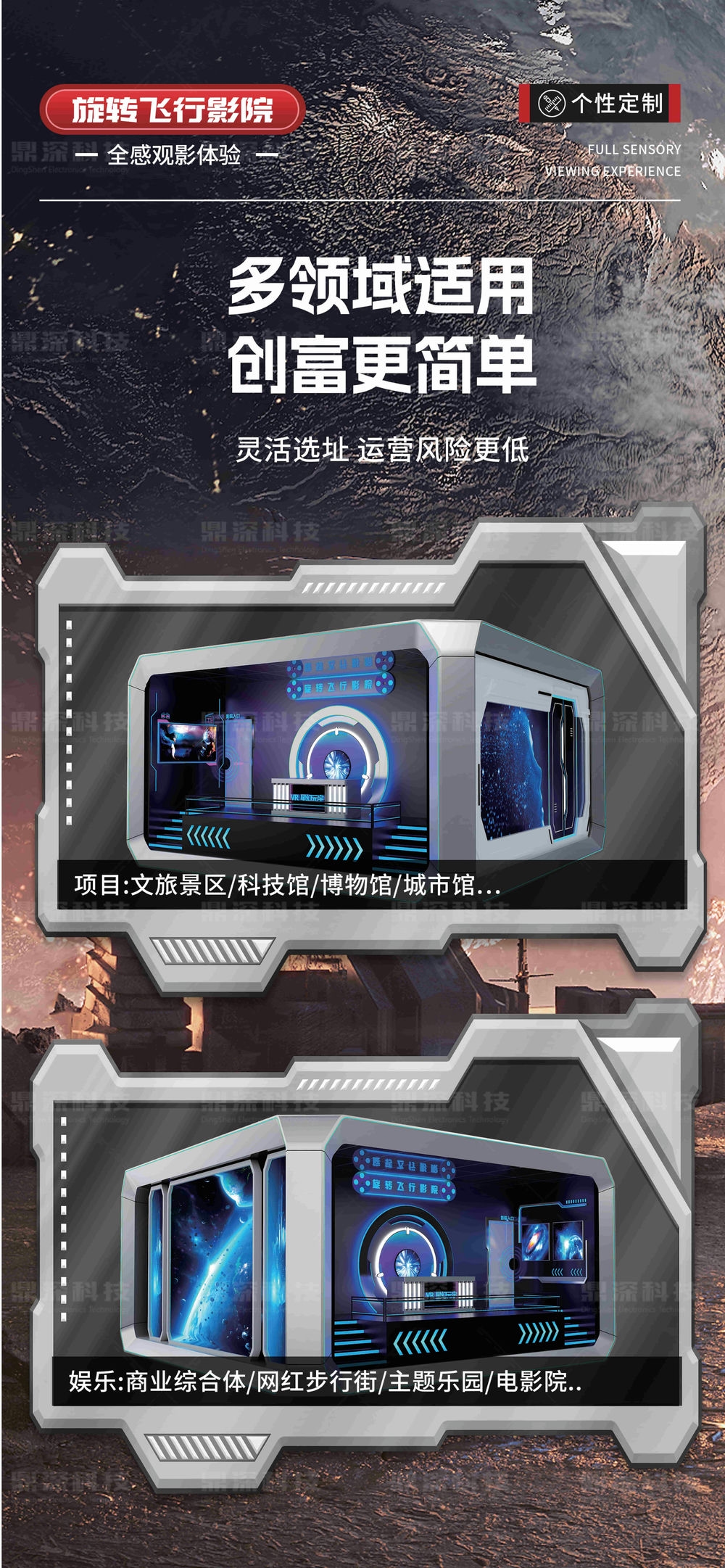 裸眼5D旋转飞行影院