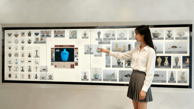 大屏数字墙软件 互动照片墙软件 博物馆3D照片墙互动.jpg