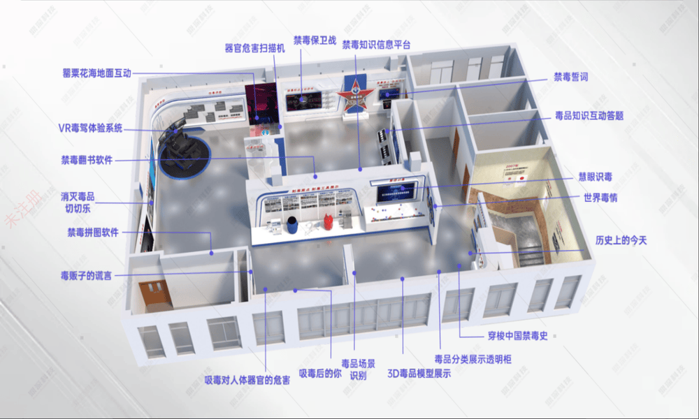 禁毒教育展馆设计方案 沉浸式VR禁毒展厅设备定制