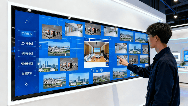 大屏照片墙互动系统效果图