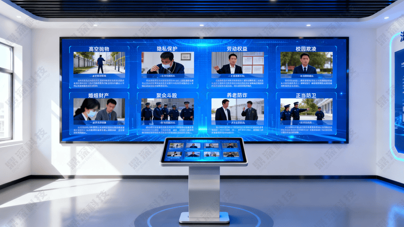 以案说法双屏联动系统应用场景展示