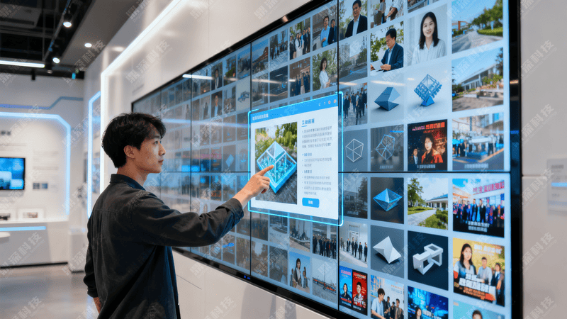 大屏互动数字墙效果演示